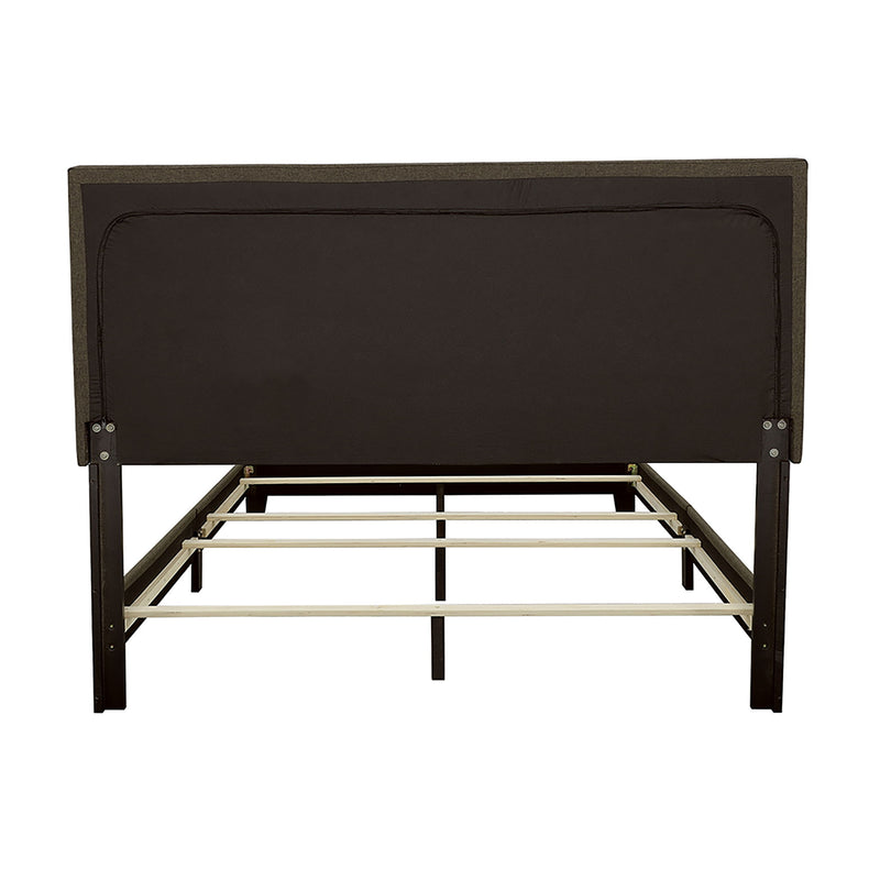 Queen Bed With Nailhead Trim - Charcoal