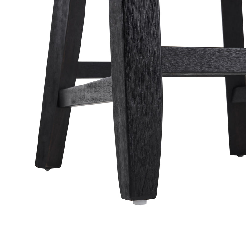 Upholstered Counter Height Bar Stools With Comfy Back (Set of 2)