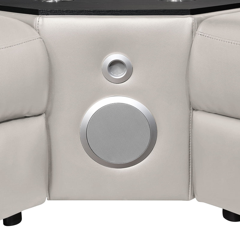 Nova - Sectional With Bluetooth Speaker, LED And Lifting Wine Cabinet