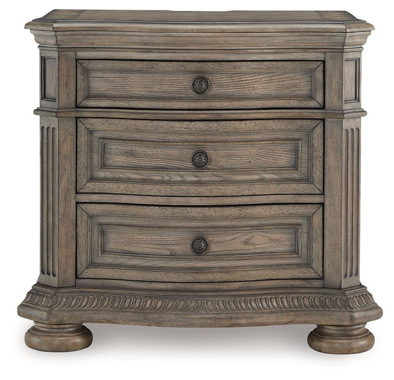 Ardenfield - Three Drawer Night Stand - Light Brown