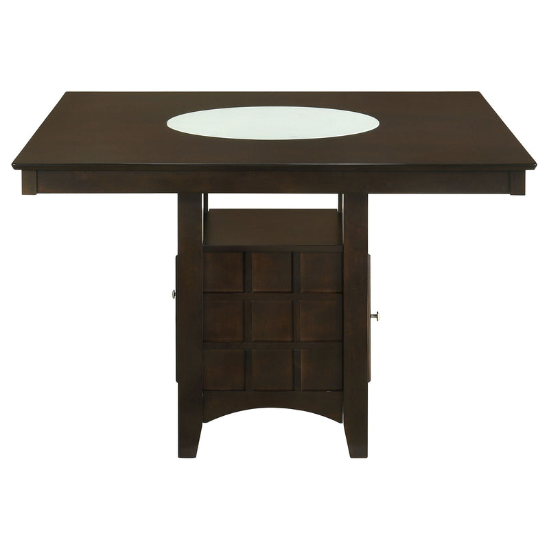 Tolland - Counter Height Dining Table With Storage Pedestal - Cappuccino