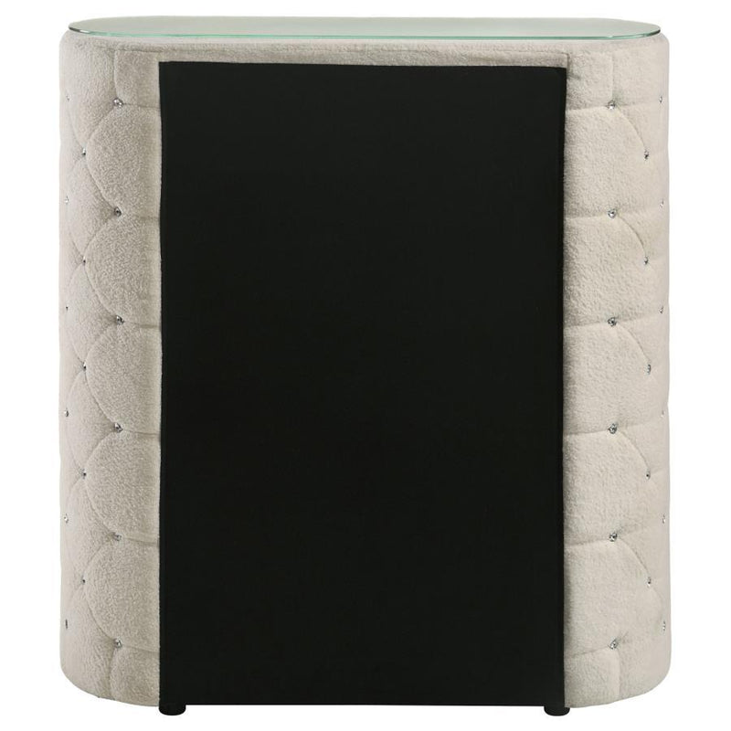 Sonya - 5-Drawer Upholstered Bedroom Chest Of Drawers - Ivory