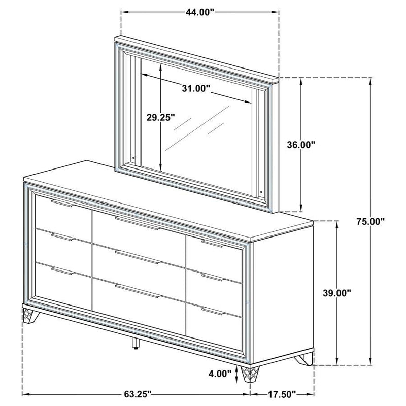Marmore - 9-Drawer Dresser