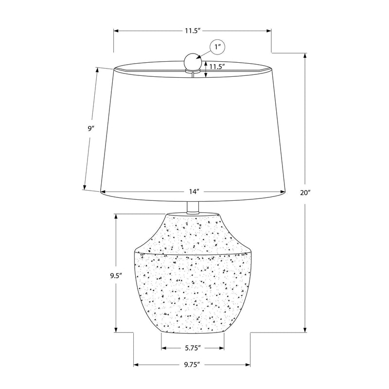 Lighting, Modern Table Lamp, Concrete - Cream