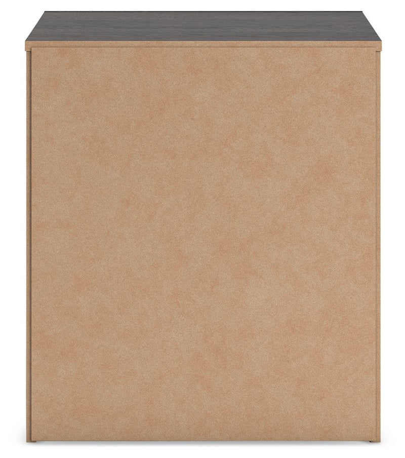 Hollivern - Two Drawer Night Stand - Dark Gray