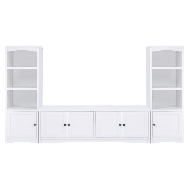 Laughlin - 4 Door Engineered Wood TV Stand - White
