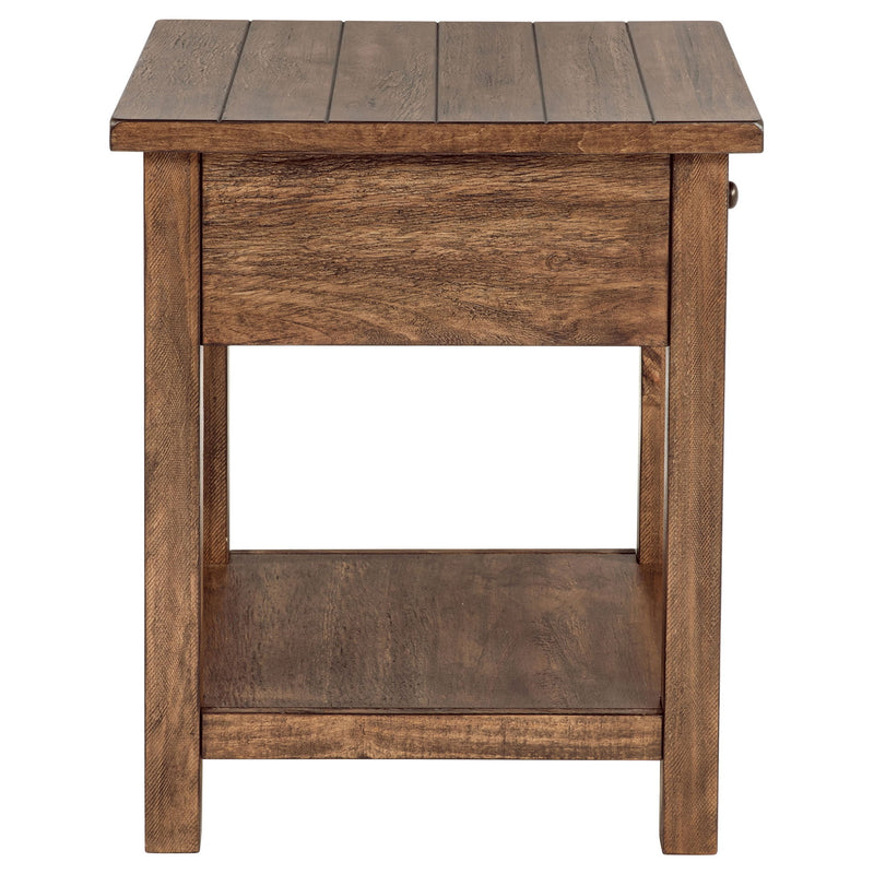 Castleton - 1 Drawer Wood End Table With Shelf