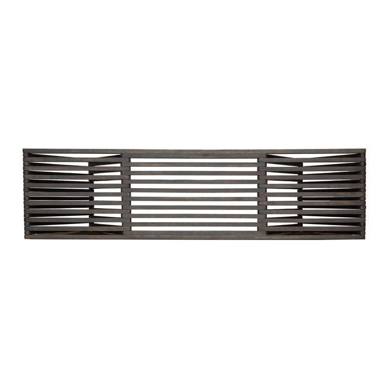 Gloaming - Outdoor Bench With Slat Design And Triangular Base - Dark Gray