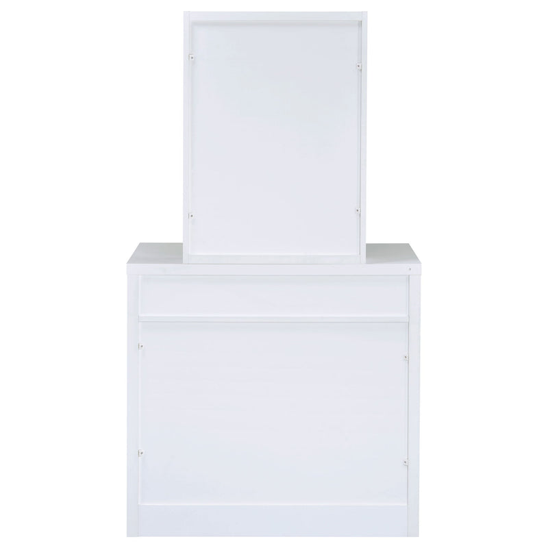 Walsh - Makeup Vanity Table With Mirror And Stool - White