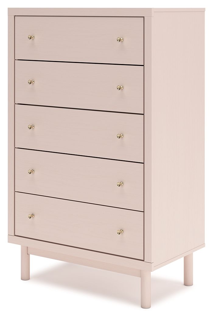 Wistenpine - Five Drawer Chest - Blush