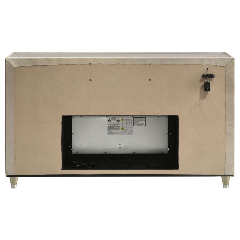 Mika - 8 Drawer LED Fireplace Dresser