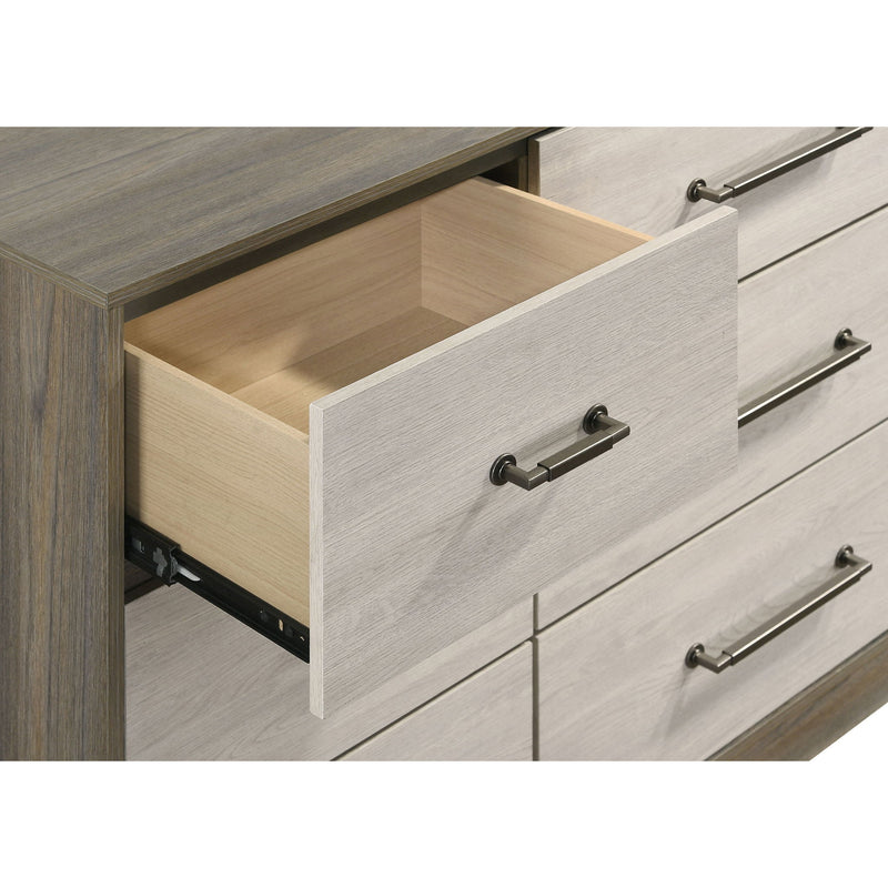 Edmondson - 9 Drawer Dresser With Hidden Jewelry Tray - Natural / Gray