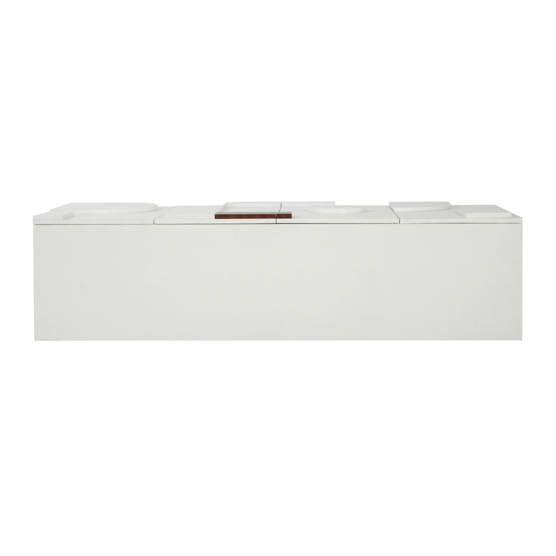 Sideboard Buffet Cabinet Wide Storage Unit With 4 Doors & Adjustable Shelves - White