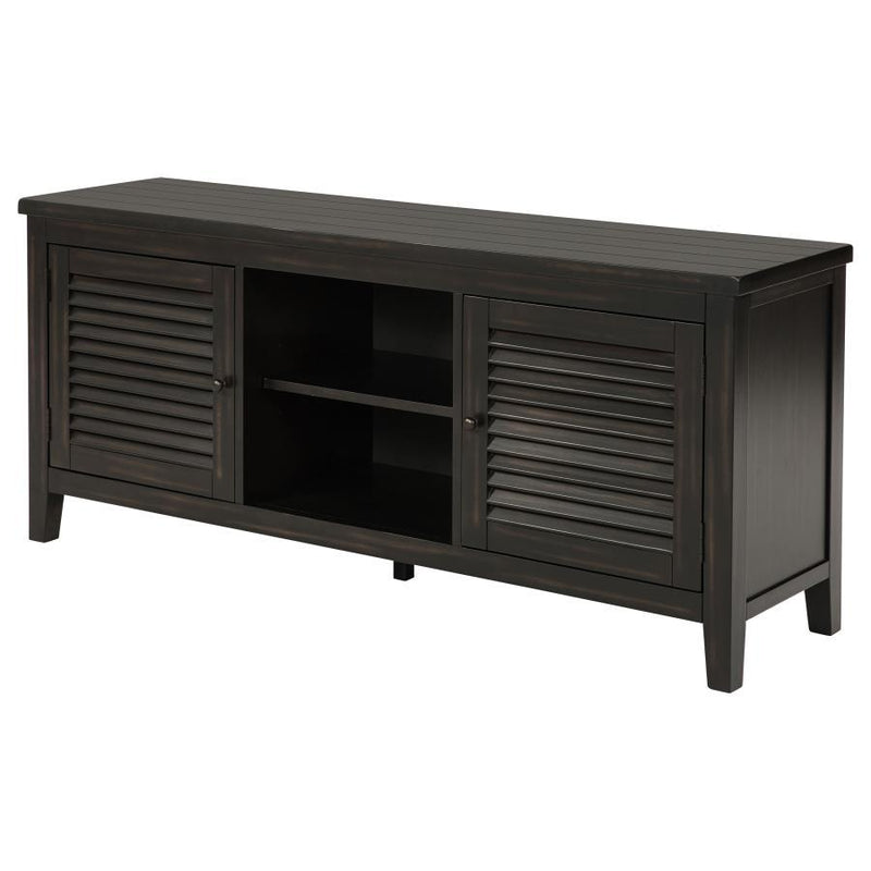 Concord - 2-Door TV Stand Console - Distressed Java