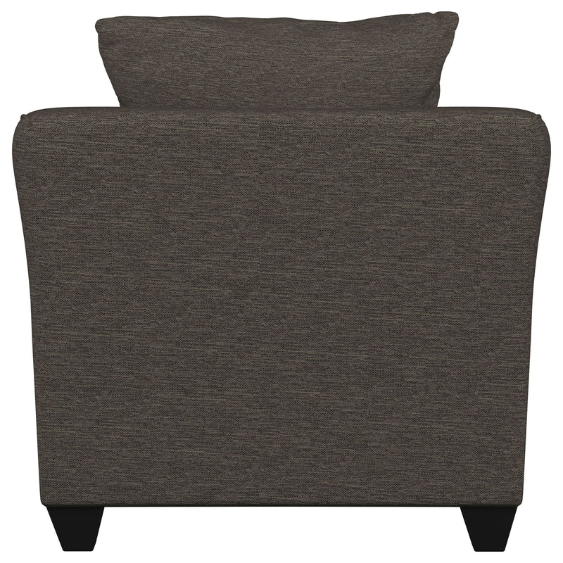 Paige - Flared Arm Chair - Charcoal Gray