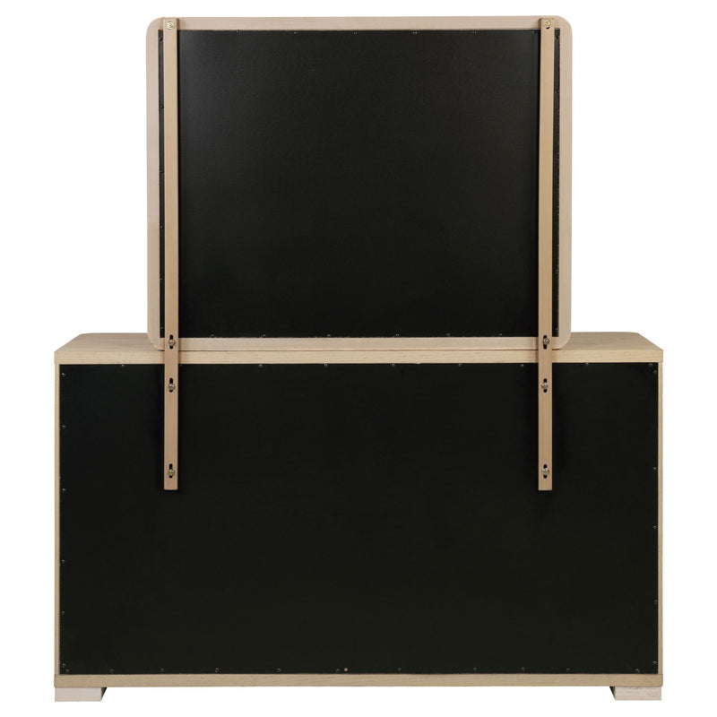 Mirador - 6 Drawer Dresser And Mirror Set - Light Oak