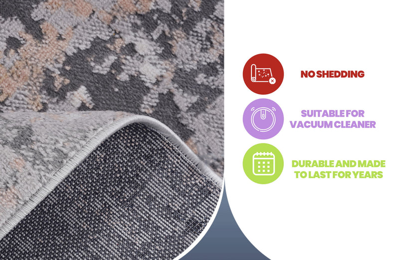 Marfi - 5' X 7' Abstract Area Rug - Gray Multi