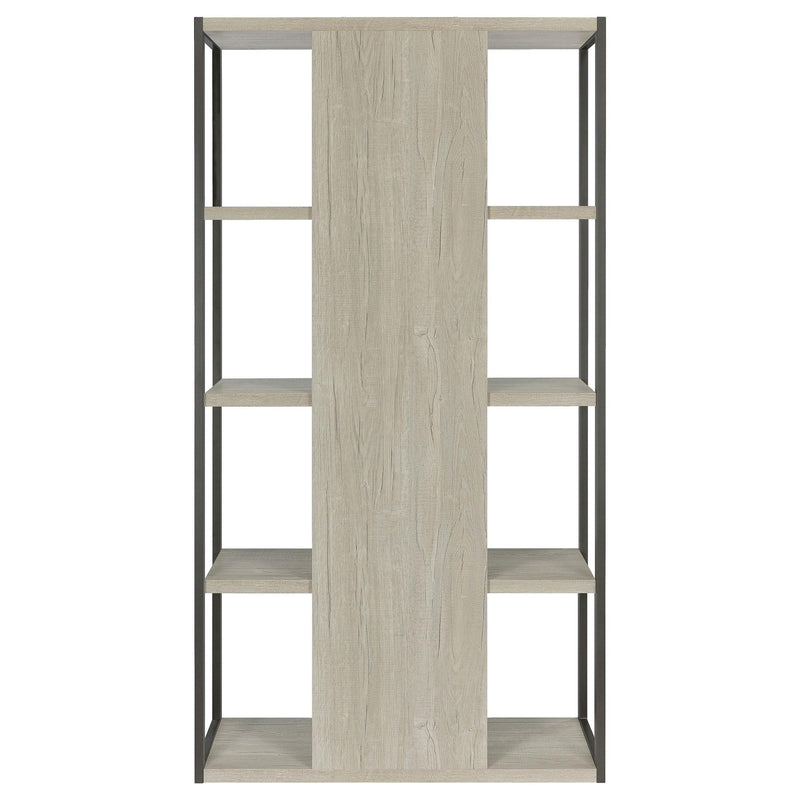 Loomis 72-inch 4-shelf Bookshelf Whitewashed Grey