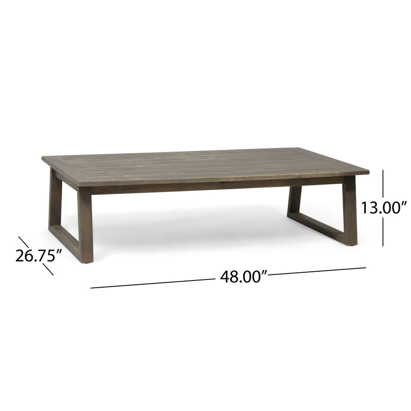 Belgian - Loveseat & Coffee Table Set With Water Resistant Cushions - Gray