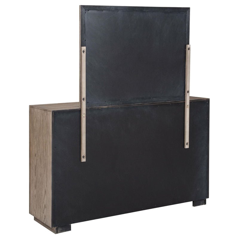 Kenora 6-drawer Dresser and Mirror Barley Brown