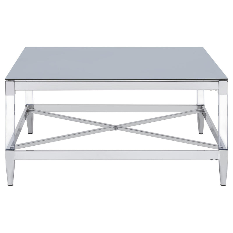 Lindley 2-piece Square Coffee and End Table Set Chrome