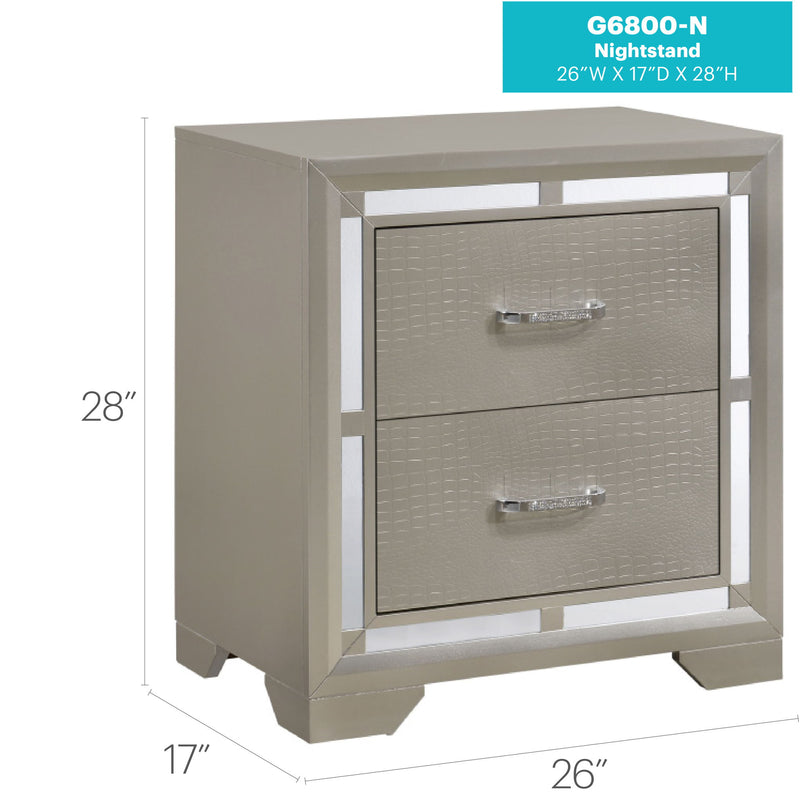 Elegant Nightstand - Champagne