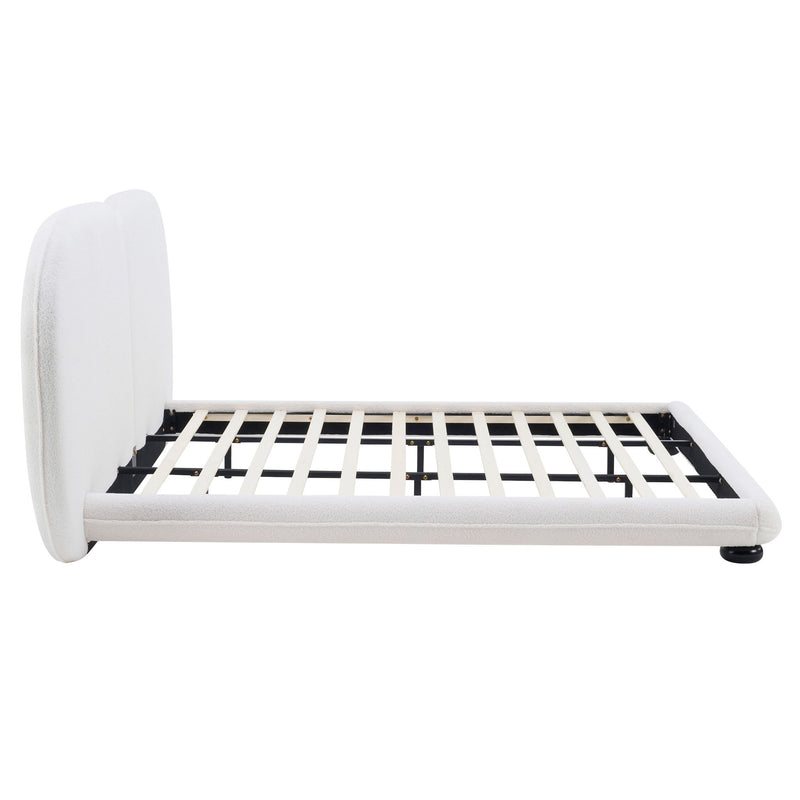 Upholstered Platform Bed With Split Headboard