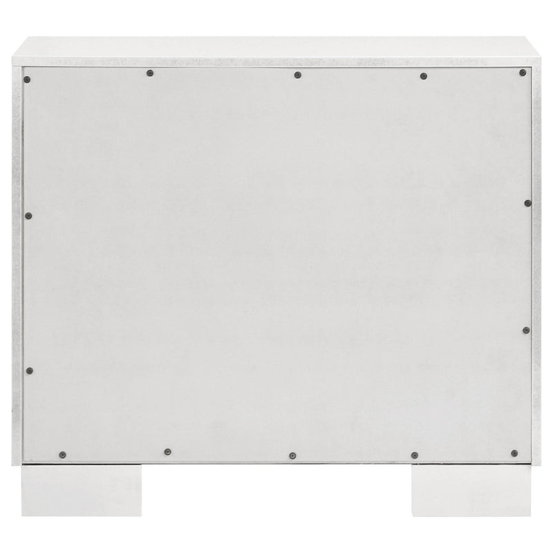 Jessica 2-drawer Nightstand Snow White