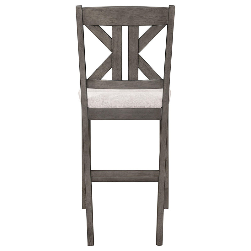 Athens Wood Counter Chair with Cushion Barn Grey (Set of 2)