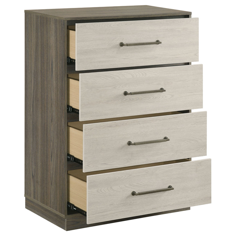 Edmondson - 4 Drawer Chest - Natural / Gray