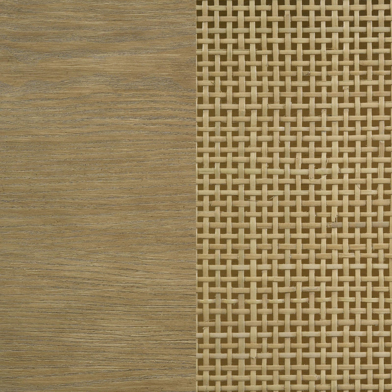 Arini Cane Weave Full Length Standing Floor Mirror Sand Wash