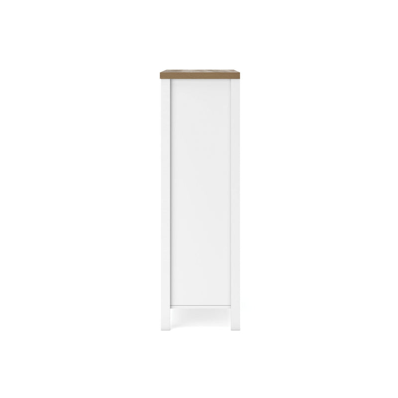 Kerisden - Five Drawer Chest - White / Brown