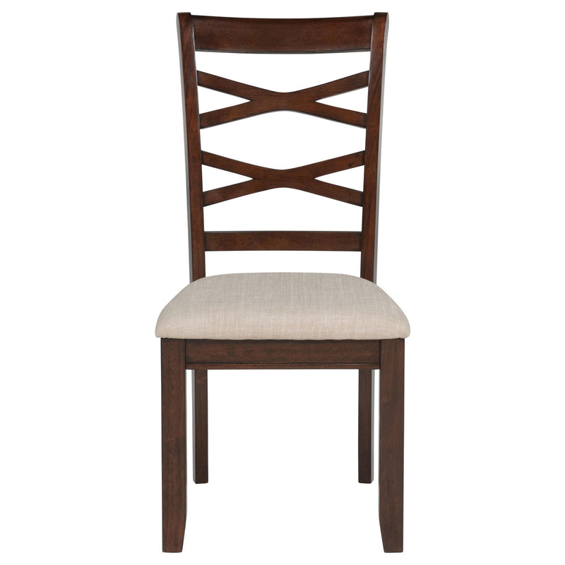 Barton 5-piece Round Wood Dining Table Set Dark Brown