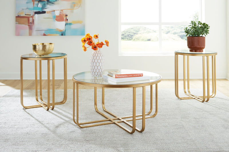 Milloton - Occasional Table Set (Set of 3) - Gold