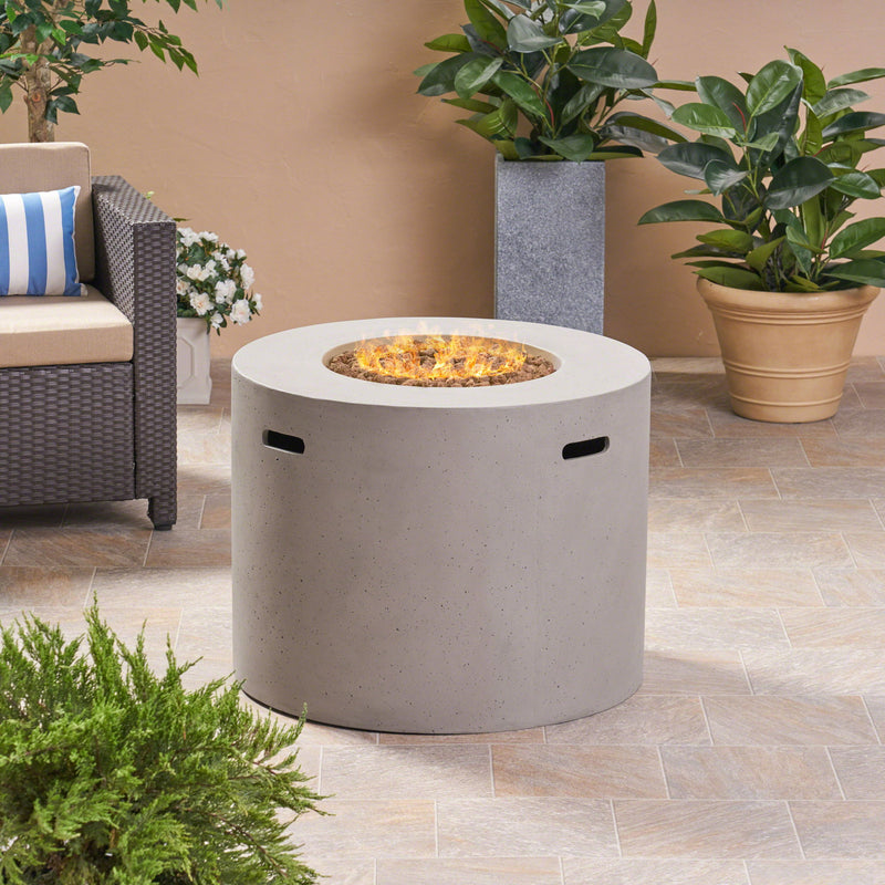 Round Iron Fire Pit With 40, 000 Btu