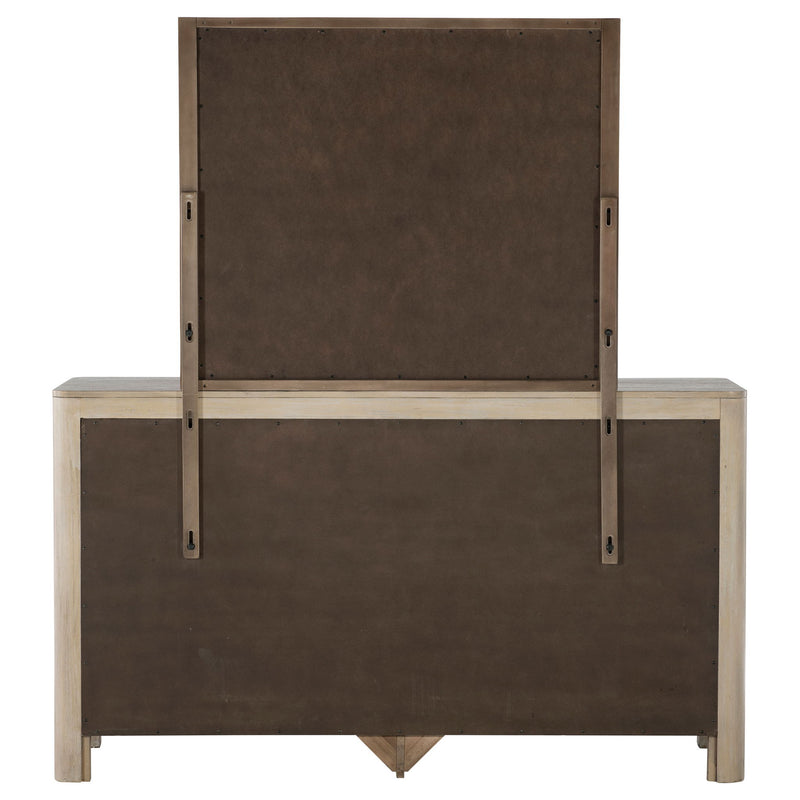 Flores - 9 Drawer Dresser With Mirror - Mango Color