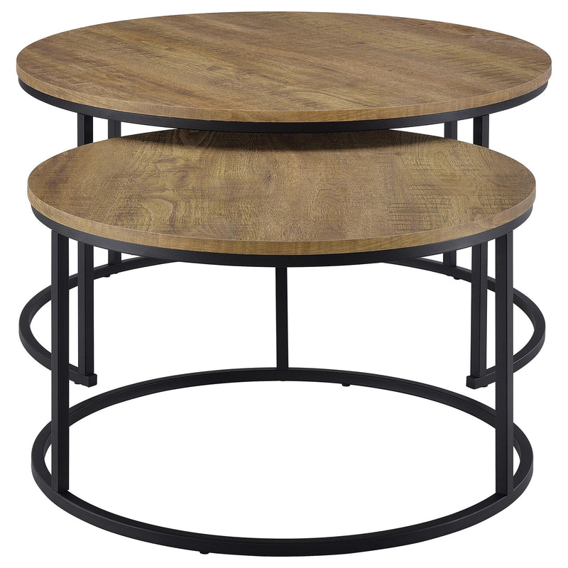 Arrize - 2 Piece Round Nesting Coffee Table Set - Mango Color