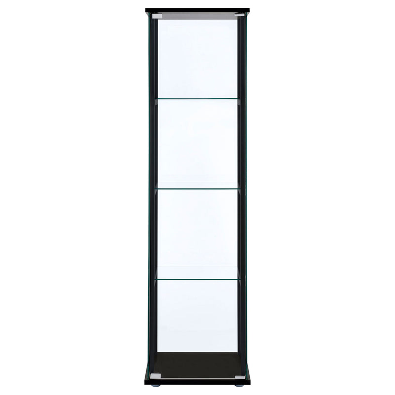 Serena - 4 Shelf Curio Cabinet - Black