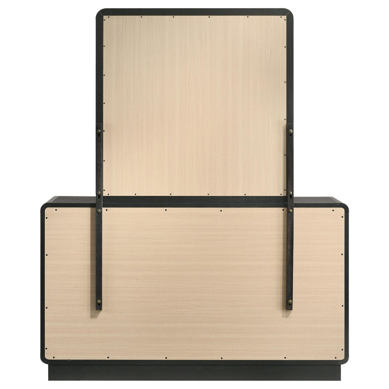 Cavelle 6-drawer Dresser and Mirror Black