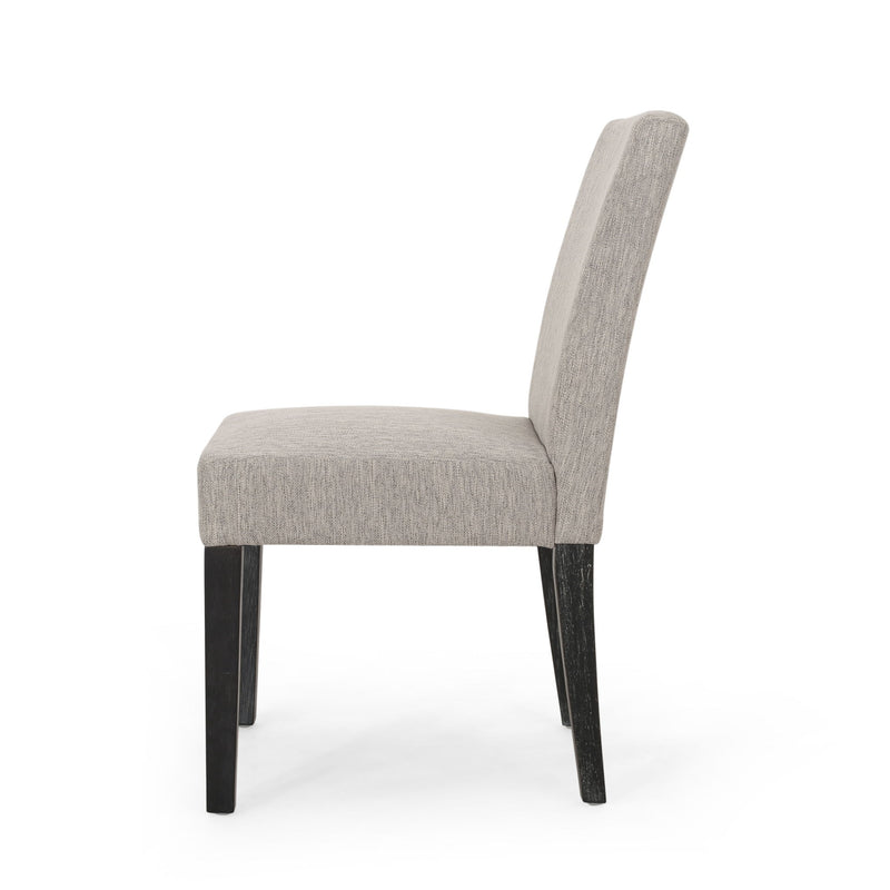 Contemporary Dining Chair With Upholstered Seating And Tapered Legs