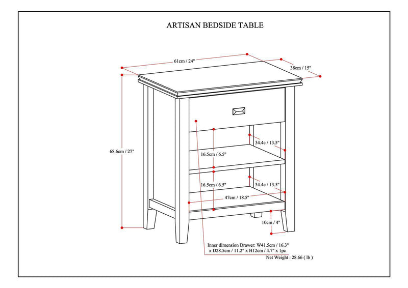 Artisan - Handcrafted Bedside Table
