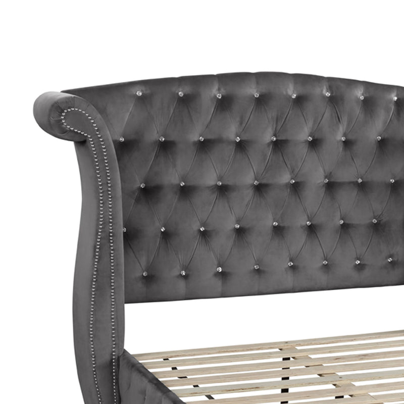 Sophia - Crystal Tufted Upholstered Bed