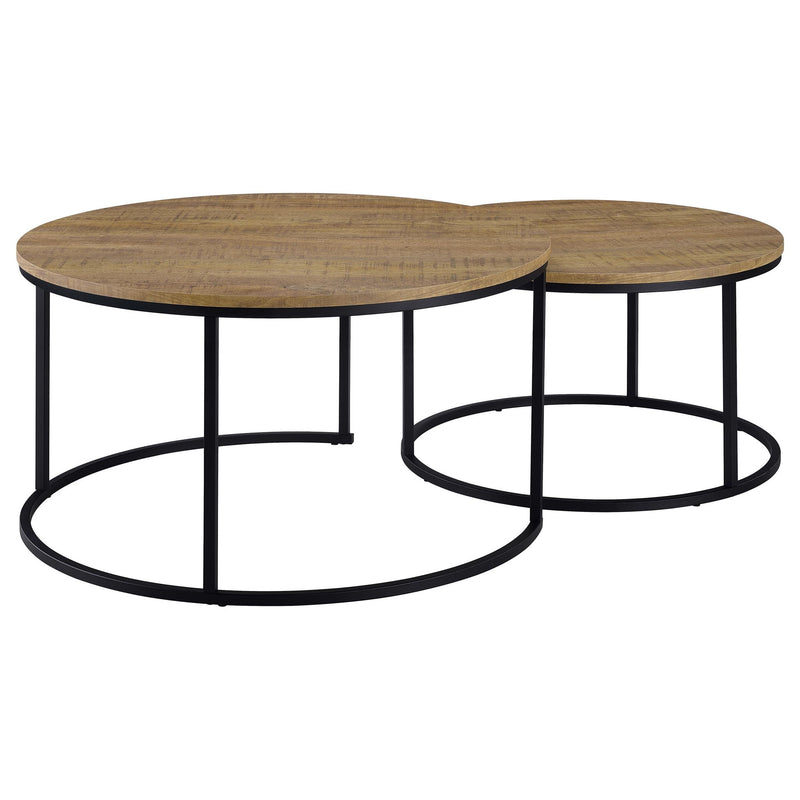 Arrize - 2 Piece Round Nesting Coffee Table Set - Mango Color