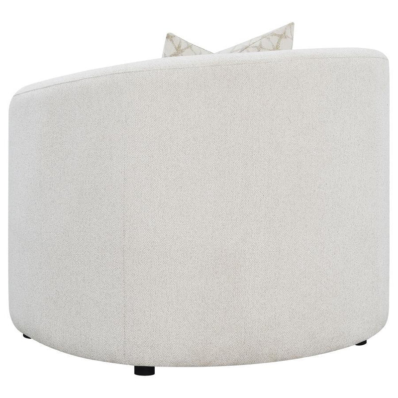 Rainn - Boucle Upholstered Sloped Arm Accent Chair - Latte