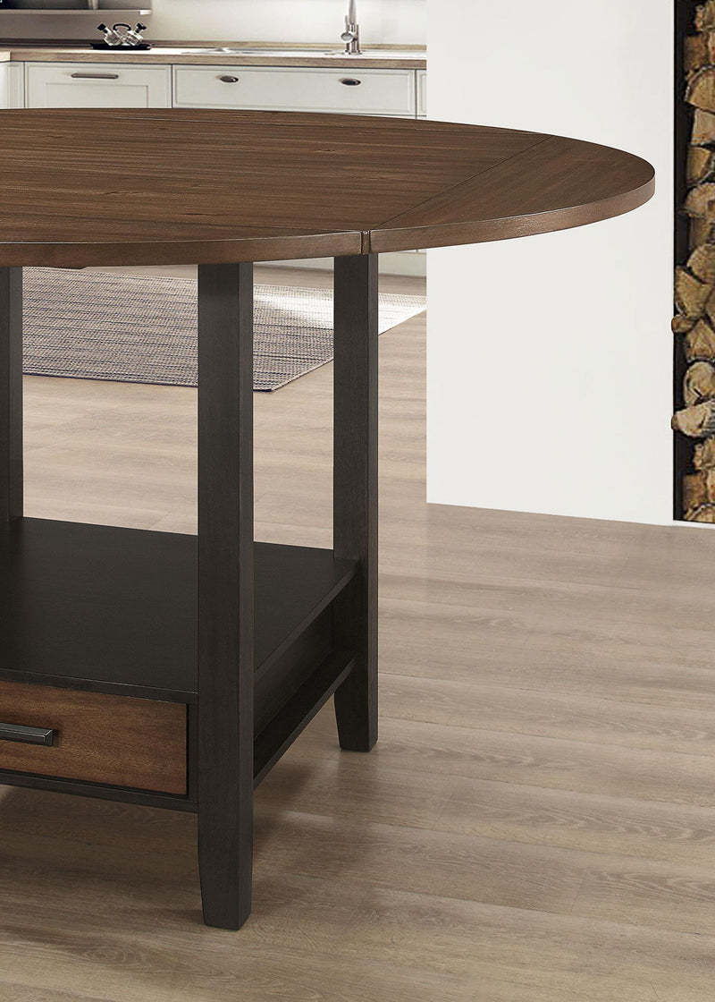 Sanford 60-inch Extension Leaf Counter Dining Table Espresso