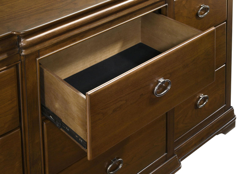Garland 11-drawer Bedroom Dresser with Mirror Brown Cherry