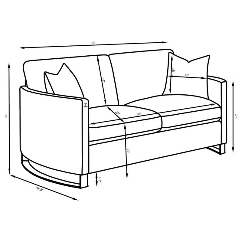 Corliss - Upholstered Arched Arm Loveseat