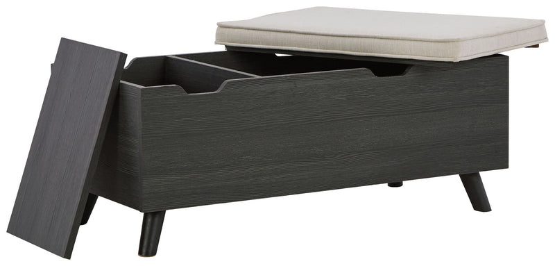 Yarlow - Storage Bench - Dark Gray