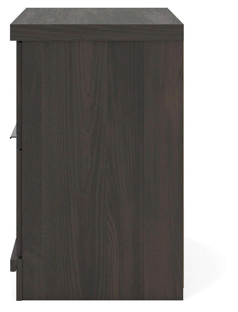 Shaehartin - Two Drawer Night Stand - Dark Brown