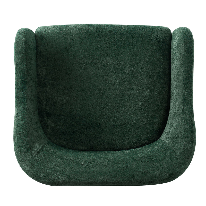 Modern Accent Chair With Recessed Arms And Tight Back